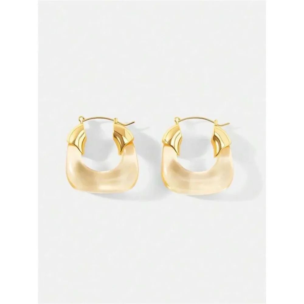 Crystal hoop earrings #2625